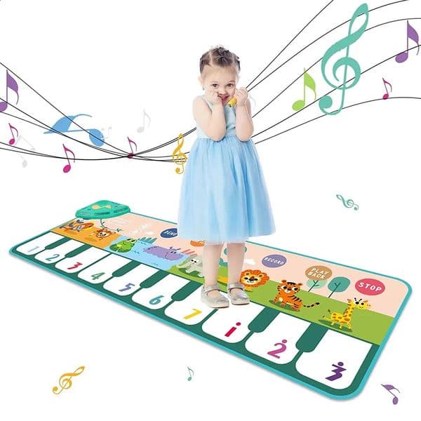 Kids Musical Piano Mat Toddlers Floor Keyboard Dance with 8 Animal Sounds Baby Carpet Educational Toy Gifts 260605