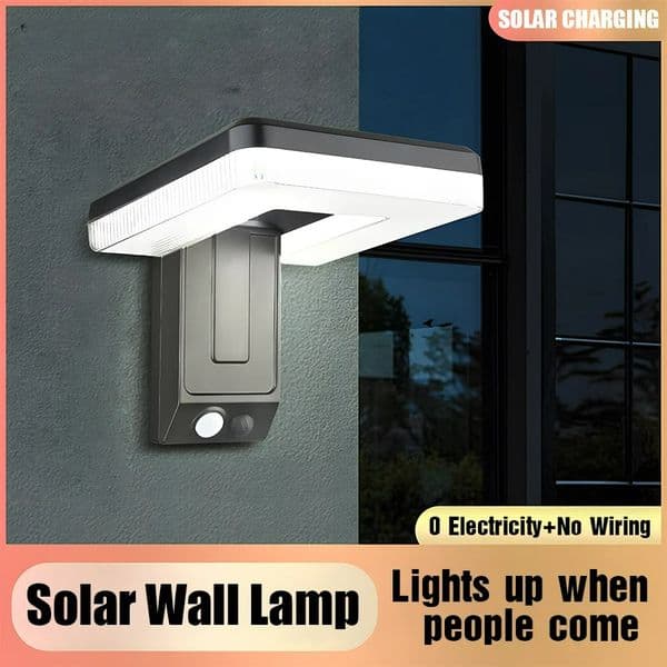 120° Foldable LED Solar Light Outdoor Waterproof Sun Power Wall Lamp Spotlights Solar-powered Lamp Motion Sensor 3 Modes Street Light Solar Garden Lights