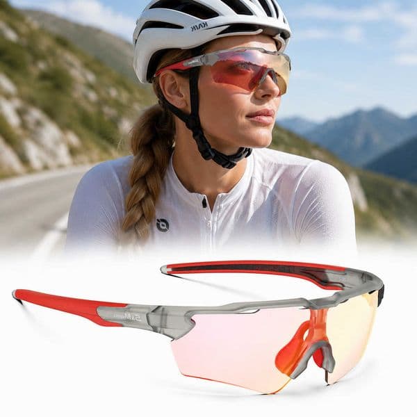 Sports Photochromic Sunglasses Cycling Glasses UV400 for Men Women Bike Running Hiking Outdoor Goggles C260606
