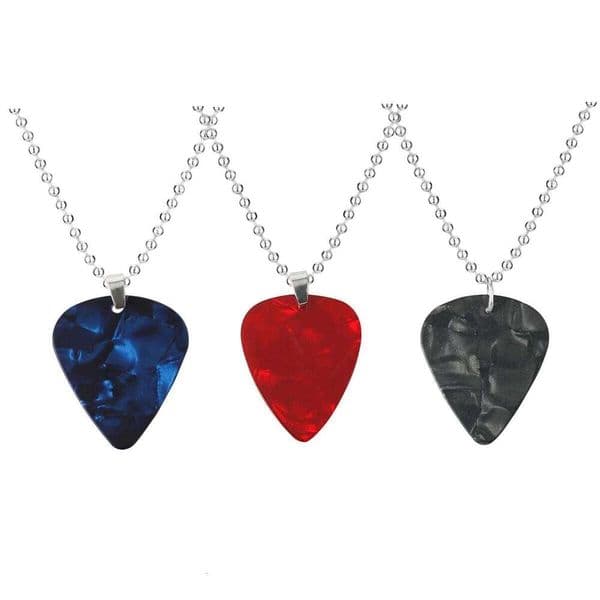 Guitar Pick Pendant Necklace Hip-Hop Rock Style Unisex Sweater Chain Fashion Clothing Jewelry Accessories Holiday Gifts