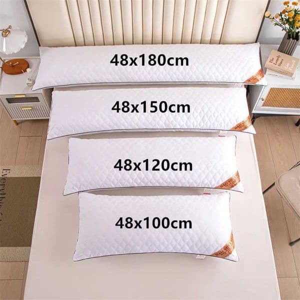Core White Pillow Home Soft Filling Cushion 48x100/48x120/48x150/48x180 Lengthen Pillows Quilted Sleeping Cushions almohada L260606