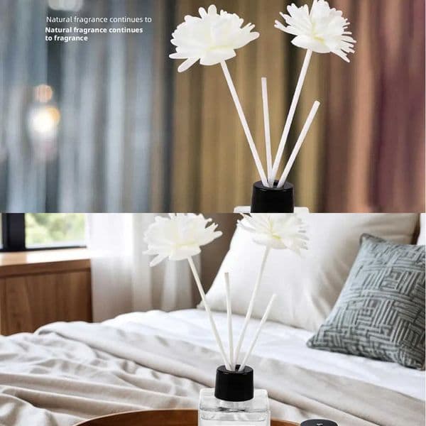 Natural Essential Oil Air 50ml Freshener Flameless Home Fragrance Aromatherapy Oil with Reed Diffuser Stick Liquid Air Freshener L260606
