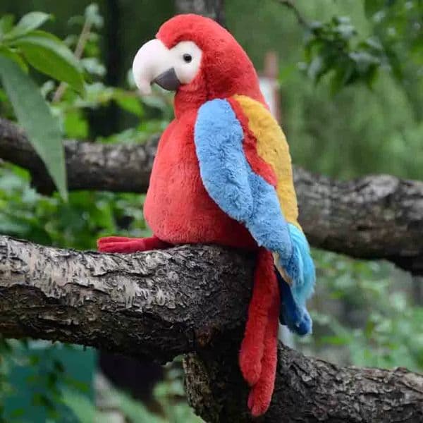 Simulated Animal Parrot Plush Toy Doll Macaw Doll Children's Gift Decoration 23cm DY10483