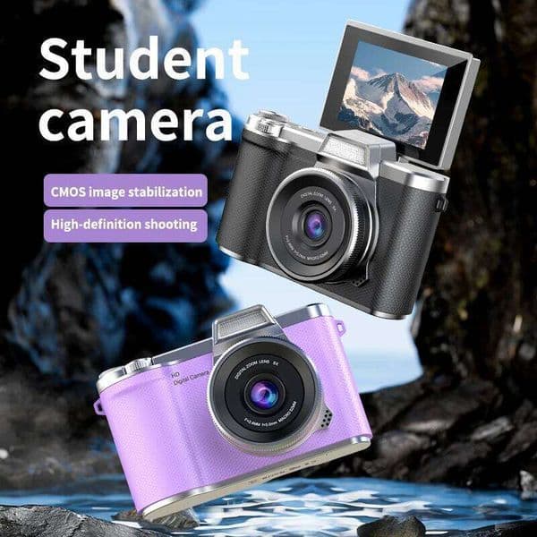 4K Digital 48MP Photography Video Camcorder Rechargeable 180Flip Screen Retro CCD Entry-level Camera for Kid 26W0606