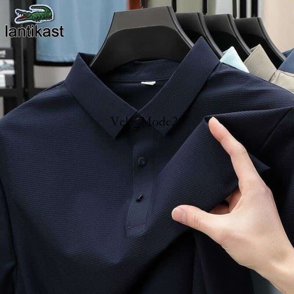Lacostity Shirt Designer Crocodile Summer Ice Silk Polo Shirt Sleeve Men Polo Laco Shirt Moisture Wicking Cool Business Casual Turn Down Collar T Shirt 3dd