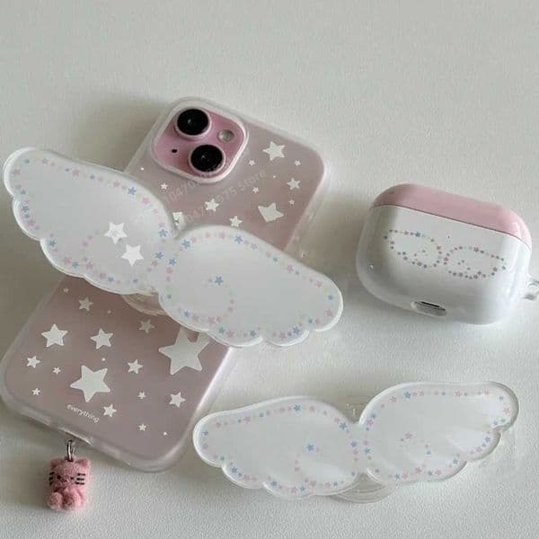 Korean Cute Angel wings Grip Tok Bracket Griptok for IPhone Universal Accessories Phone Holder Ring port Stand J260606