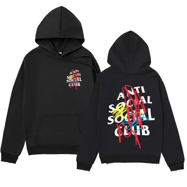 Antisociality Club Hoodie Men Letter Tracksuit Mens And Women Couples High Street Punk Embroidery Hooded Casual Pullover Social Sweatshirt Letter Print Hoody Bde