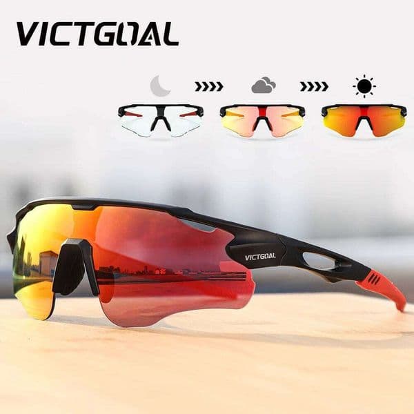 VICTGOAL Photochromic Cycling Sunglasses for Men Women Sports UV400 Protection Bicycle Eyewear MTB Mountain Road Bike Eyeglass W260606