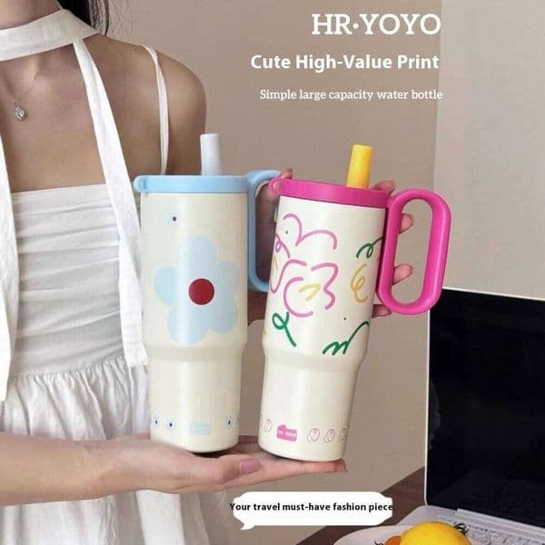 720ml Stainless Steel Portable Coffee Large Capacity High Value Niche Thermal Insulation Kettle Highgrade Watersensitive Cup 26L0606