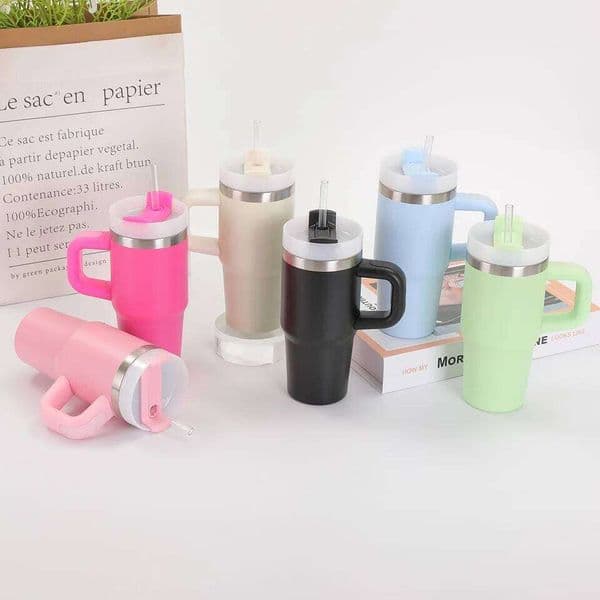 14oz Car Mug with Handle Double-layer Vacuum Coffee Portable Water Large Capacity 304 Stainless Steel Travel Thermal Cup 26L0606