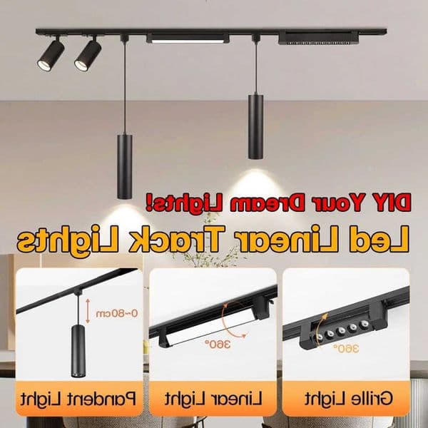 Light 110V 220V Led Track Lamp 10W 20W 30W 40W for Bedroom Living Room Clothing Store Home Decor Set Rail Lighting Ceiling Lamps H260608