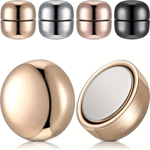4piece set of magnetic pins womens headscarf multipurpose clothing magnets circular clips 260605