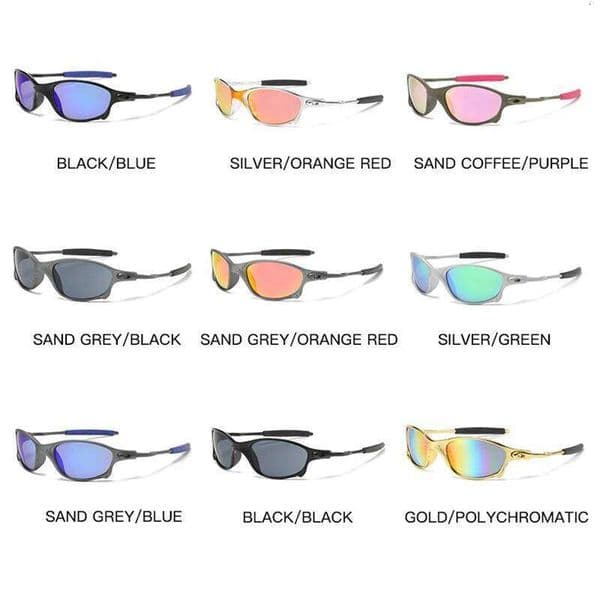 Colorful Sport Sun Glasses Goggles UV400 Windproof Sunglasses For Men Women Retro De Sol Masculino W260606