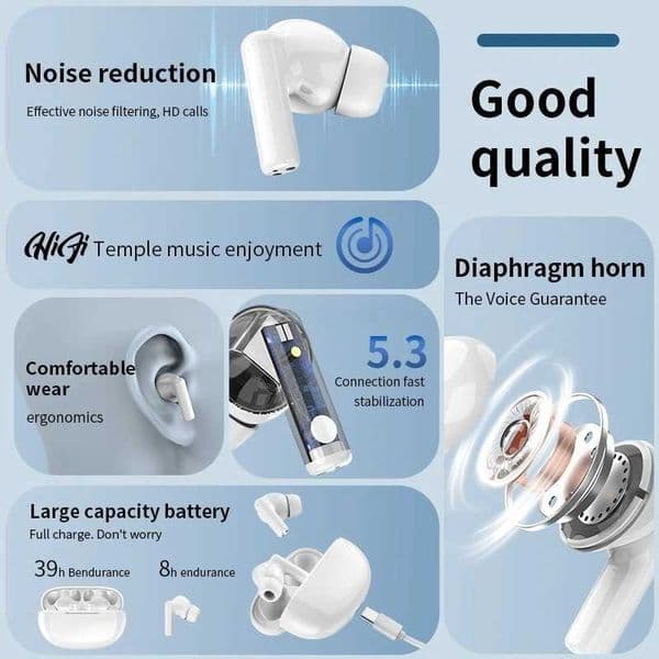 Bluetooth New wireless headset TWS headset with microphone stereo sports in-ear headset touch long standbyL26