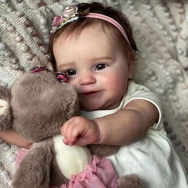 20Inch 50CM Realistic Silicone Vinyl Baby Doll With Rooted Hair Handmade Lifelike Collectible Toy Gift For Little Girls Free Shipping 20inch reborn baby doll