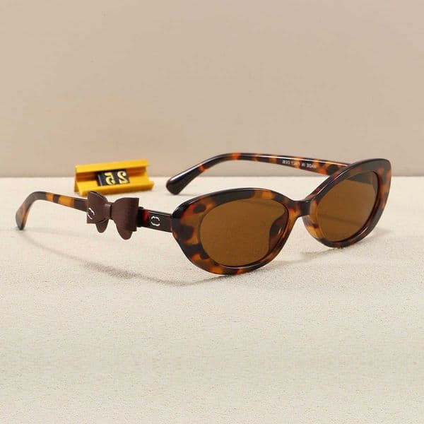Sunglasses Cat Eye Sunglasses for Women Black Frame with Bow Decoration Protection Shades with gift box S260606