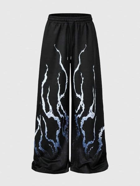 Sports Fitness Sweatpants High Street Fashion Hip Hop Retro Stripe Casual Straight Wide Pants Men Harajuku Y2K Fashion Pants D260606