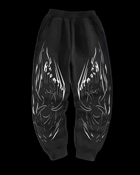 Sports Fitness High Street Harajuku Y2K Men Women 25 New Loose Fit Dragon Soul Dark Trendy Streetwear Casual Joggers Trousers D260606HL01