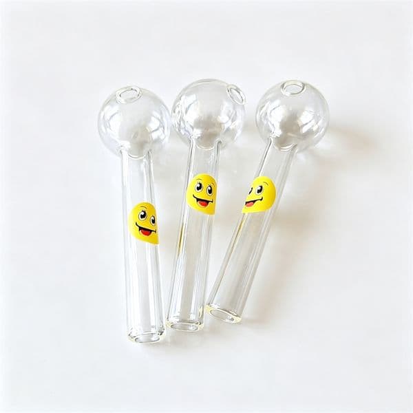 Glass Smoking Oil Burner Pipes Clear Color Transparent Great Tube Pipe Water Hand Nail Tips 12cm Smoking Hand Pipes