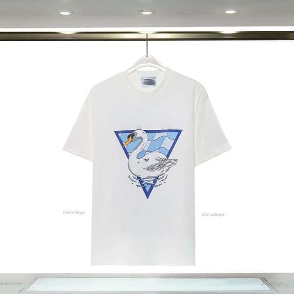 Casablancolly Men's Designer Graphic T shirt Simple Fashion High Quality Cotton Tees Loose Fit Crew Neck Short Sleeve Couple Tops Summer 40e