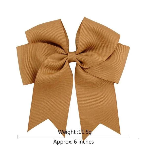 Colorful 6 Inches Elegant Bows with Kids Girls Big Ribbon Clip Hairgrips Baby Headwear Ponytail Hair Accessories Z260609