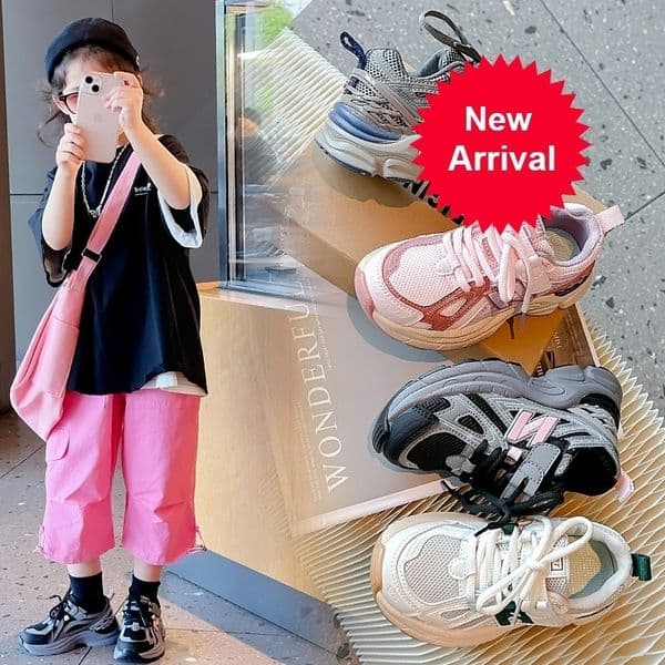 Fashion Designer Shoes Childrens Sports Shoes 2026 Spring and Autumn New Girls Dad Shoes Big Kids Casual Boys Shoes Free shipping