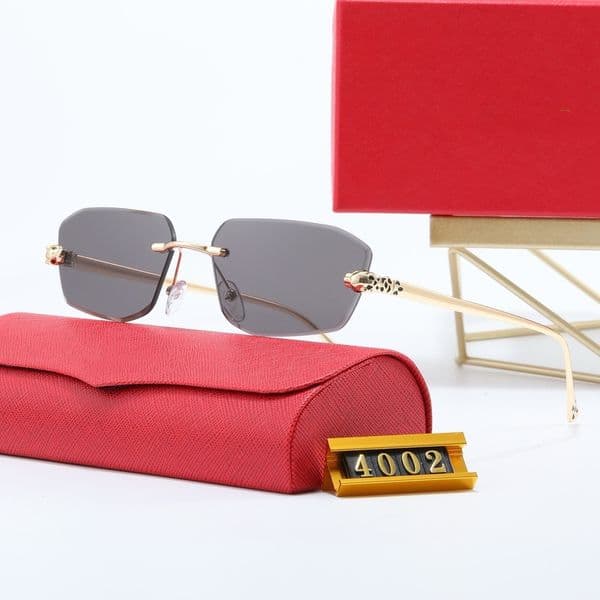 luxury Sunglasses Designer letter womens Oval Goggle senior Eyewear For Women mens eyeglasses frame Vintage Metal Sun Glasses With Box
