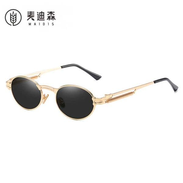Jamie 911 Steampunk Style Sunglasses Metal Anti-Blue Light Glasses Spring Leg Trendy Sunglasses L260607
