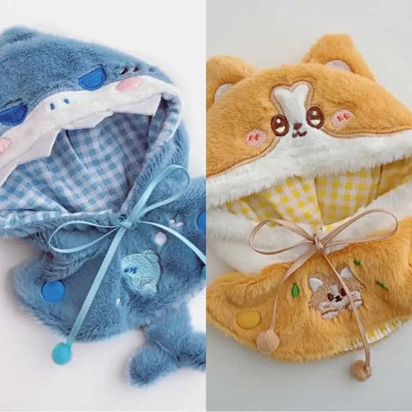 No baby dolls1517cm Animal Doll Labubu Clothes for Shawl Corgi Whale Rabbit Cloak Plush Cotton Idol Doll Cosplay DIY Universal Accessory 250918 Y260608