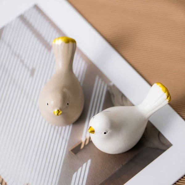 Nordic Creative Abstract Ceramic Bird Ornament Home Desktop Living Room Decoration Ceramic Craft L260606
