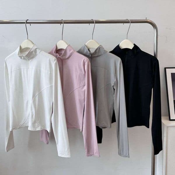 Premium Ice Silk Stand Collar Sun Protection Shirt For Women Summer Sun Protection Jacket Breathable Versatile Top Thin UV Protection Sun Protection Clothing 540