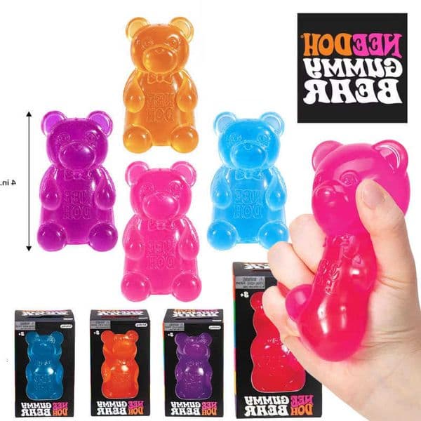 Cute Schylling 8cm Nee Gummy Doh Bear Sensory Squeeze Toy Jelly Filling Slow Rebound Stress Relief Anxiety Relief C260608