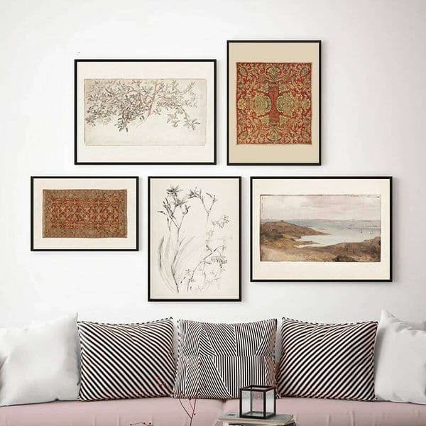 Vintage Autumn Farmhouse Landscape Oil Painting Pictures Fall Nature Art Canvas Print Retro Posters For Living Room Home Decor 26L0608