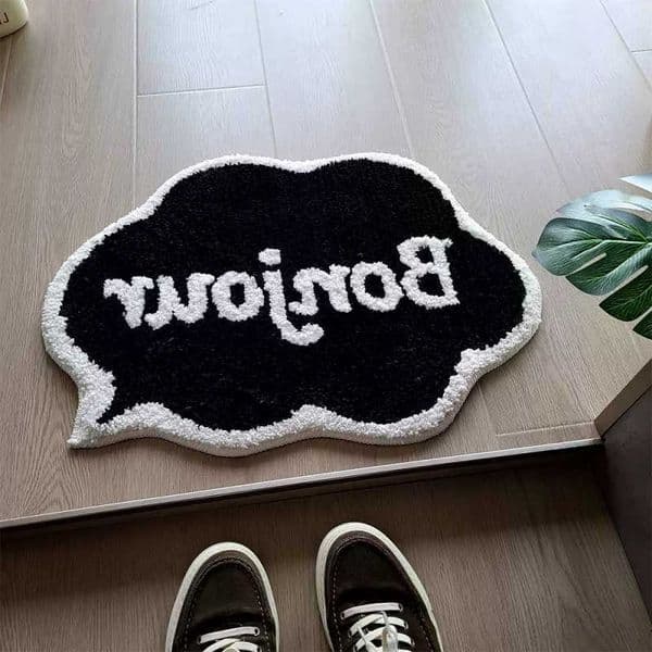Plastic Pointed Base Imitation Cashmere Gram Weight1200g Thickness121mm 1Creative Cute English Pattern Living Room Carpet Soft D260608