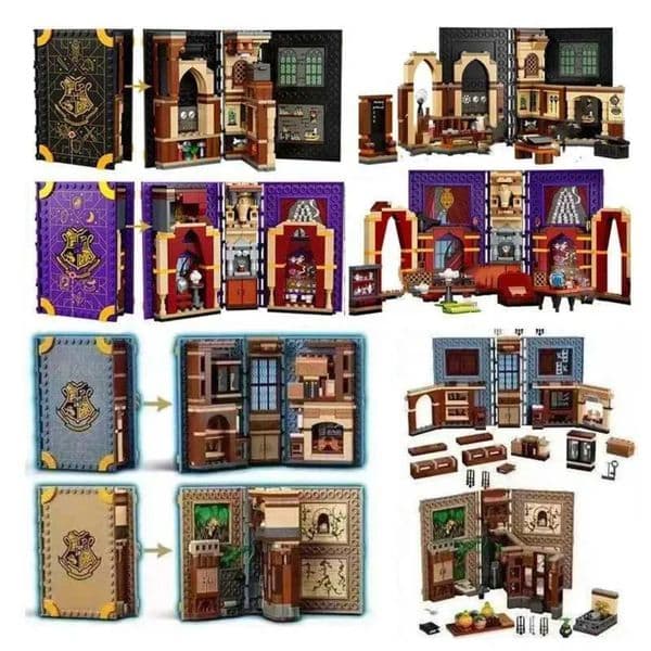 Build Block brick Set Magic Book Model Building Blocks Potions Charm Herbal Books