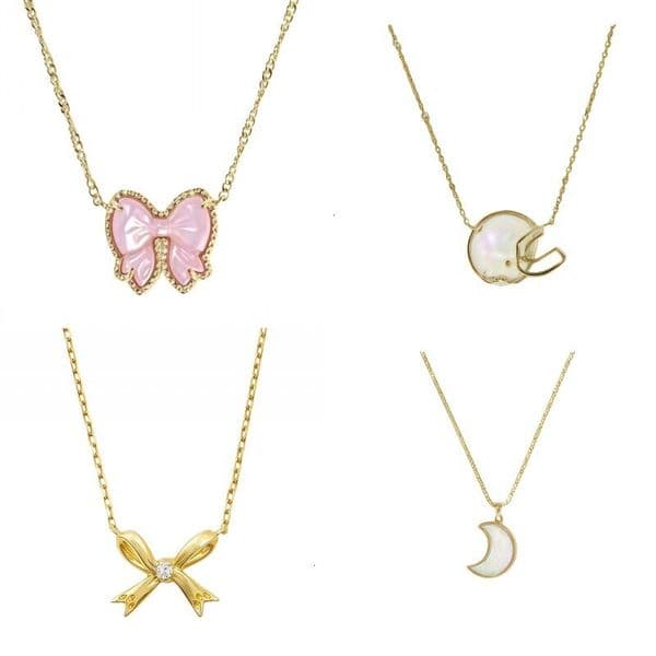 Pendant Necklaces Pendant kendric scott bow designer jewelry luxury necklace diamond metal chain plated gold necklaces casual popular AA