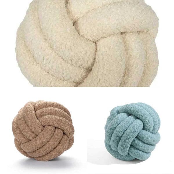 Nordic Aesthetic Knot Globe Plush Cushion Ball Stuffed Pillow Sofa Decorative Throw Pillow Soft Sleeping Back Cushion DecorW251127 Y260608