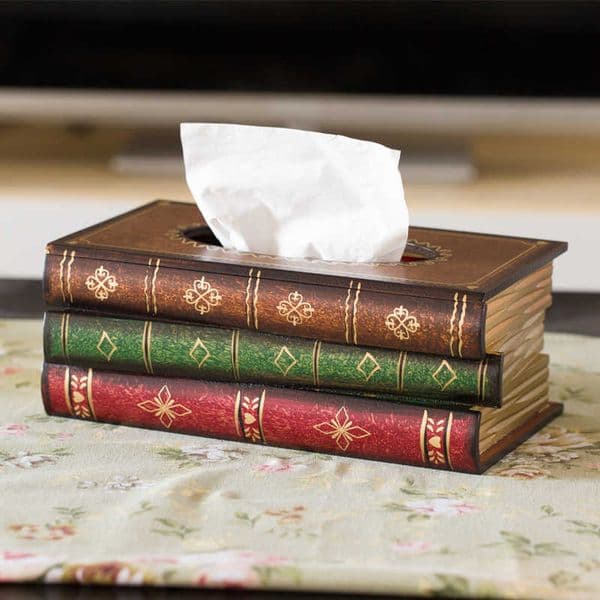 American Creative Wooden Drawn Paper Box Book Box Styling Paper Napkin Box Art Restaurant Paper Napkin Storage Box Decoration L260606