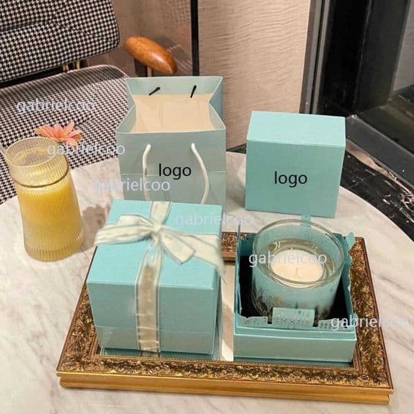Box Designer Blue Aromatherapy Candle Gift for Bedroom Living Room Indoor Atmosphere Candle Night Proposal Romantic Candle Radiant Night Limited Aroma Y260609