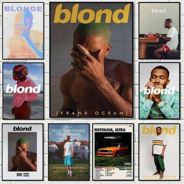 Singer Franke-Ocean Blonde Music Hip Hop Rapper Retro Newspaper Poster Wall Art Pictures Canvas Painting Home Room Decor 26L0608
