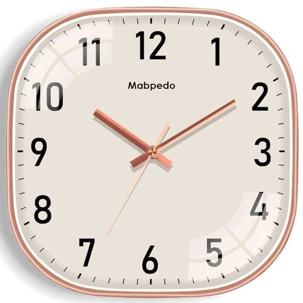 Dial Square Quartz Wall Clock Elegant Clear Black Digital Modern Living Room Kitchen Office Home Decoration Simple Style 26Y0601 Y260608