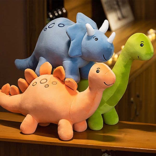 Colorful Cartoon Dinosaur Plush Toy Cute Stuffed Animals Triceratops Plushies Kawaii Soft Kids Toys for Boys Girls Home Decor H2606087UH4