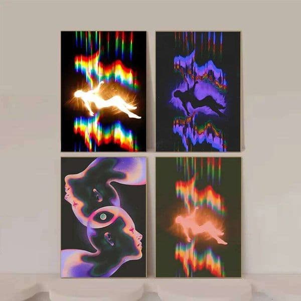 Abstract Body Soul Aesthetic Poster Print Inspiration and Music Aura Theme Canvas Painting Nordic Bedroom Wall Art Home Decor W260608