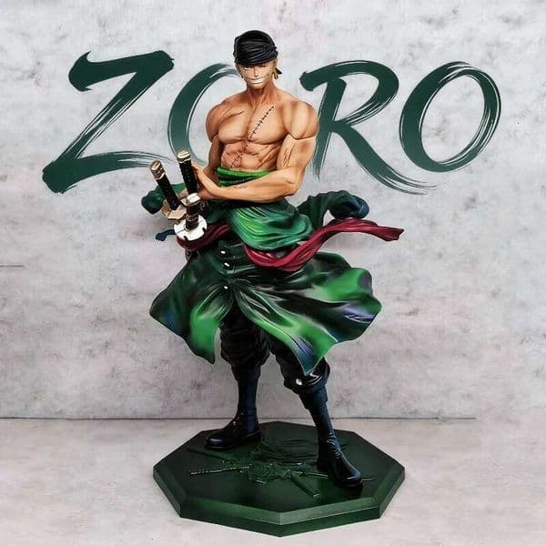 26cm Anime Jinshan Zoro Drawing Sword Action PVC Figure With Base Collectible Model Toy Desk Decor Gift 26L0608