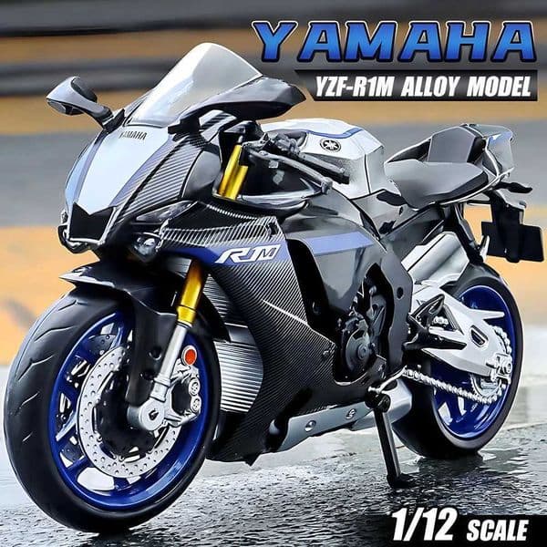 1/12 Scale Yamaha YZF-R1M Motorcycle Model Toy Alloy Diecast Simulation Models Motor Cycle Collection Decoration Boys Toys Gifts L260604463G