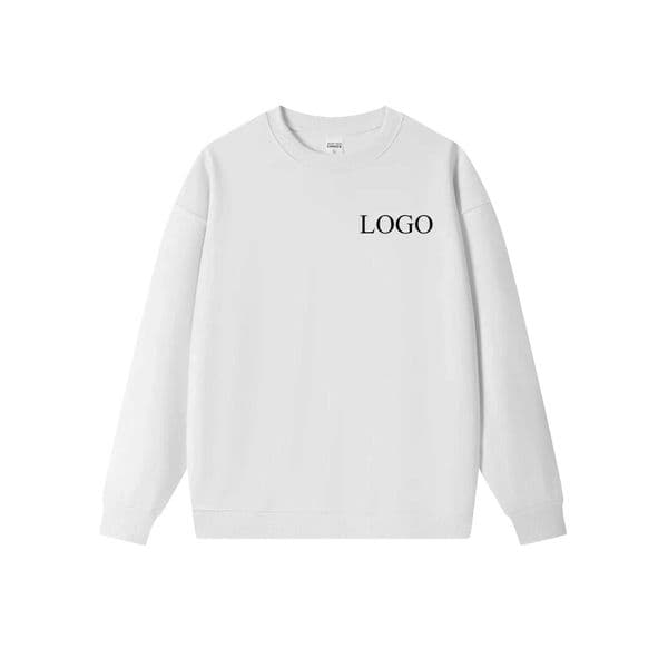 DIY Custom Mens Sweatshirt High-quality Spring Unisex Solid Color Round Neck Cotton Large Size Loose Pullover Men Clothing C260608