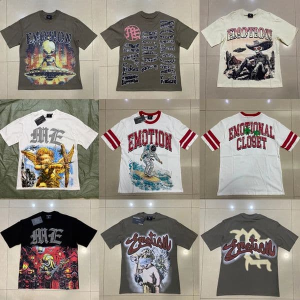 MIXED EMOTION T Shirts High Street Multiple Style Print Short-sleeved Men Women Tee Tops Wholesale 260605