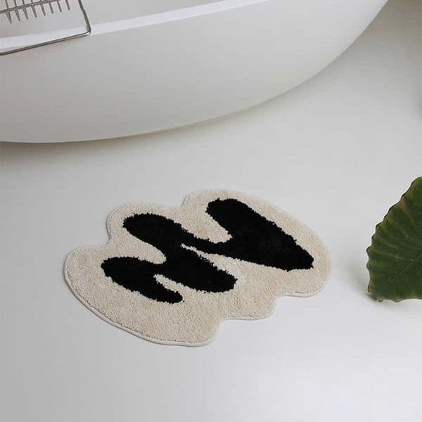 Tufting Irregular Bathmat Soft Fluffy Geometric Bathroom Tub Side Flocked Carpet Foot Pad Doormat Rug Home Room Dorm Decor D260608