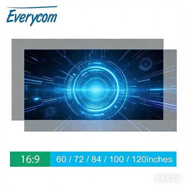 Anti-Light Projector Screen Simple 169 Reflective Enhance Brightness 60 100 120inch Fabric Cloth Portable Projection Screen L260608
