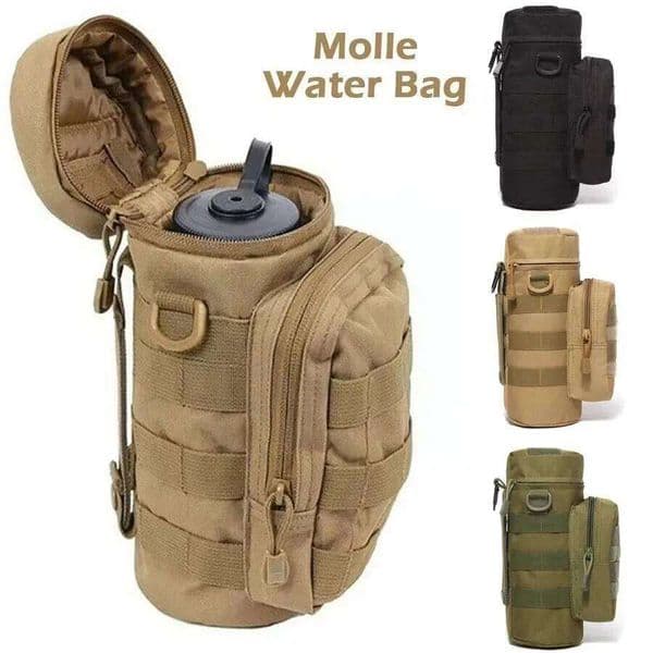 Molle Tactical Bag Pouch Holder Outdoor Travel Camping Hiking Cycling Fishing Hunting Water Bottle Kettle Carrier W260608